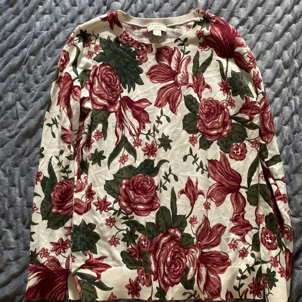 Loft Outlet floral print sweater